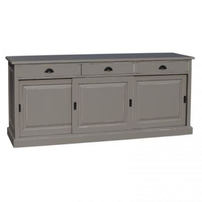 Enfilade 3 portes coulissantes en chêne massif ou en pin massif